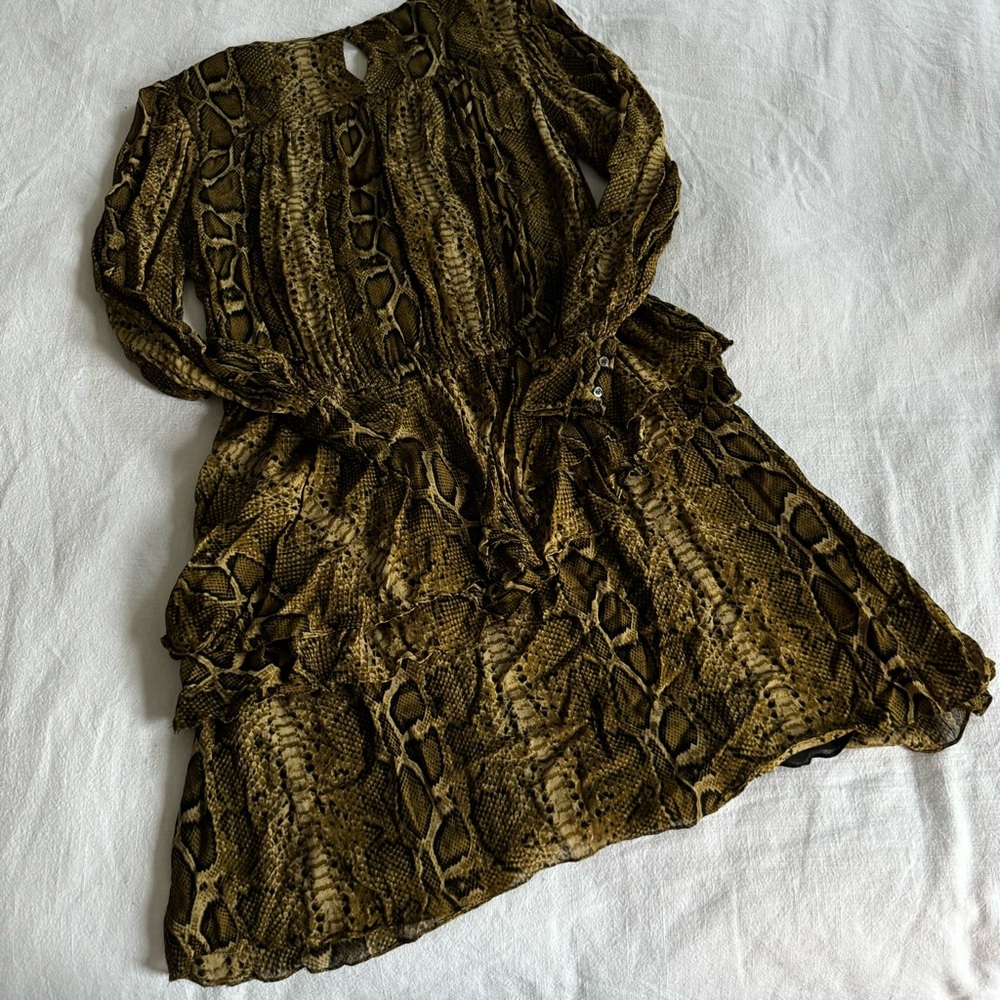 Isabel Marant Etoile Ruffle Python Dress - image 7